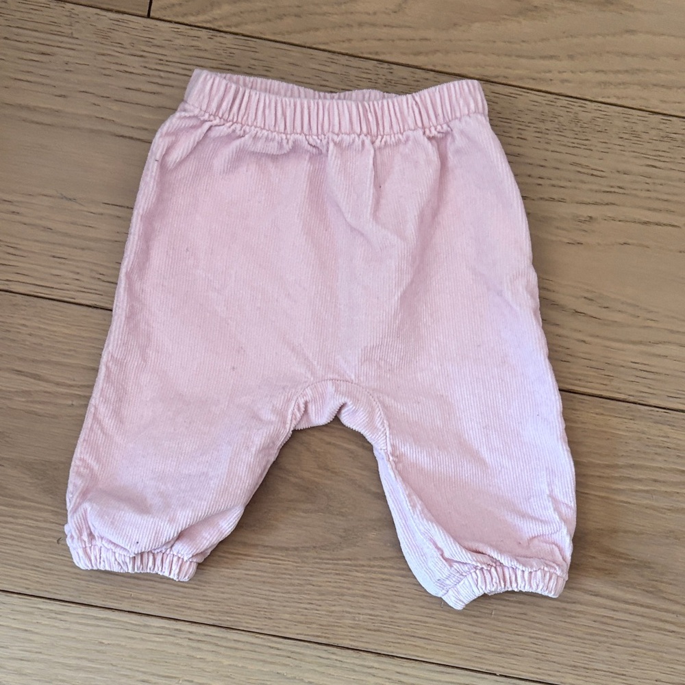 Old Navy light pink corduroy pull on pants - size 0-3 months